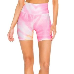 Beach Riot Tie Dye Biker Shorts | Pink / Orange | Women’s Size Medium
